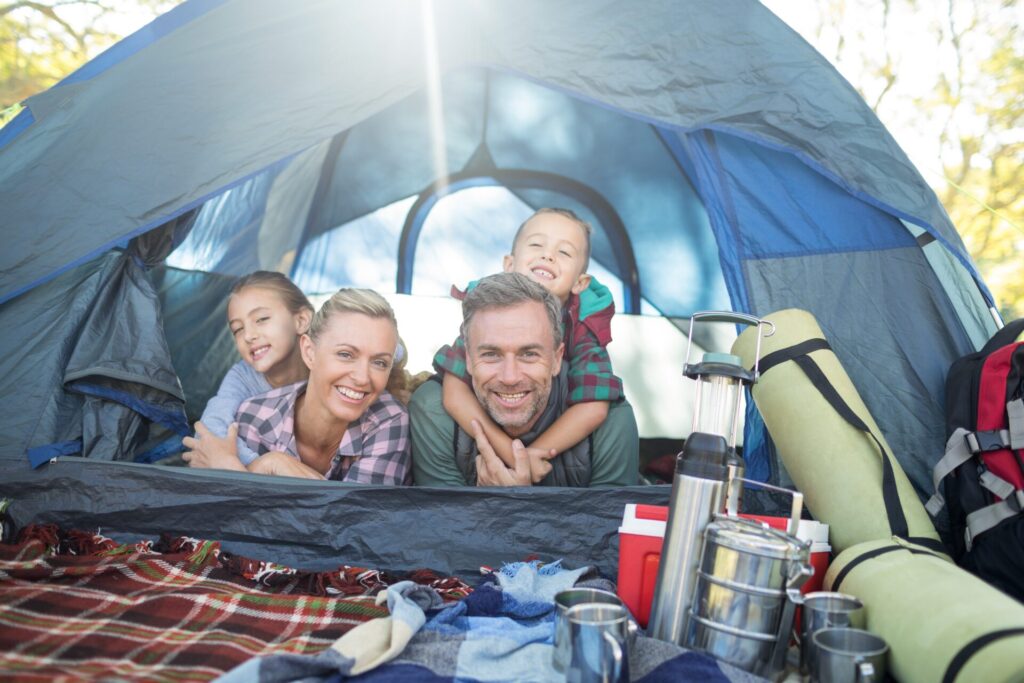 Outdoor camping and recreation at The Lakes RV & Cabin Resort in eastern North Carolina
